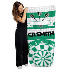 Darts - The Celtic - 1988 Home - Personalised Lightweight, Microfibre Retro Beach Towel - 150cm x 75cm