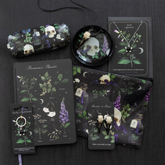 Deadly Nightshade Necklace with Black Obsidian on Greeting Card