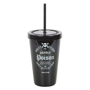 Deadly Poison Plastic Tumbler with Straw