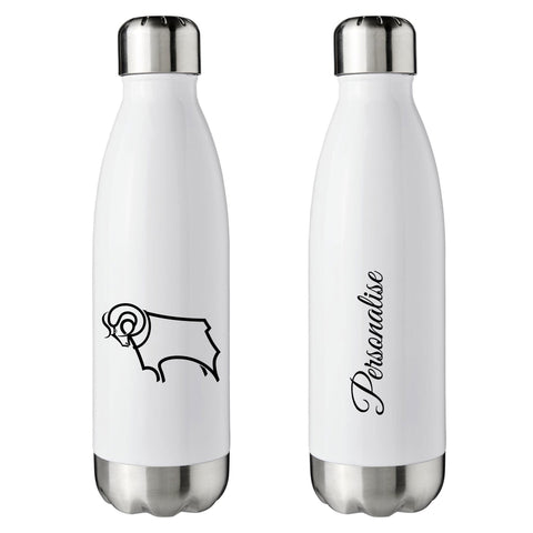 Derby County Crest Insulated Water Bottle - White