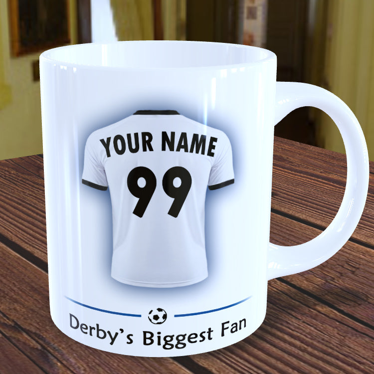 Derby County Mug Personalised Custom Made Football Supporters Cup