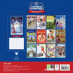 Disney Vintage Posters Square Calendar 2026