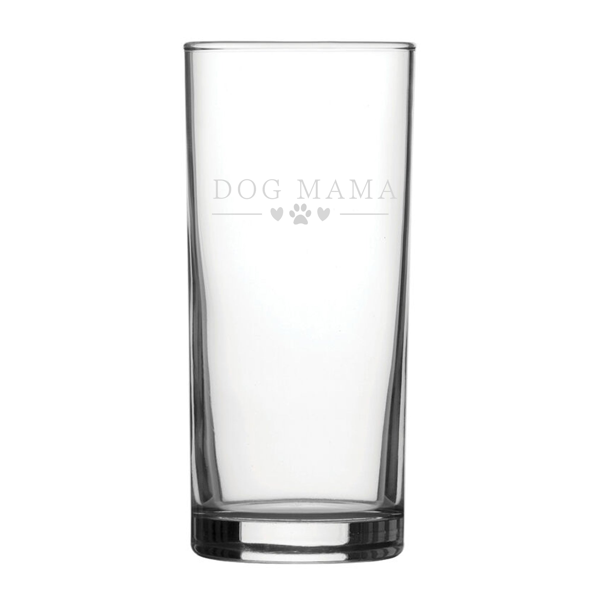 Dog Mama - Engraved Novelty Hiball Glass