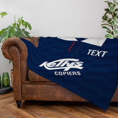 Dundee 1990 Home Shirt - Personalised Retro Fleece Blanket 150cm X 150cm