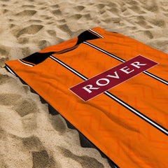 Dundee U Retro United 1994 Home Shirt - Personalised Lightweight, Microfibre Retro Beach Towel - 150cm x 75cm