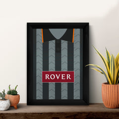 Dundee U Retro United - 1995 Away Shirt - A4 Personalised Metal Sign Plaque - Frame Options Available