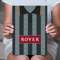 Dundee U Retro United - 1995 Away Shirt - A4 Personalised Metal Sign Plaque - Frame Options Available