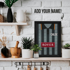 Dundee U Retro United - 1995 Away Shirt - A4 Personalised Metal Sign Plaque - Frame Options Available