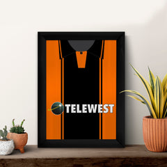 Dundee U Retro United - 2000 Home Shirt - A4 Personalised Metal Sign Plaque - Frame Options Available