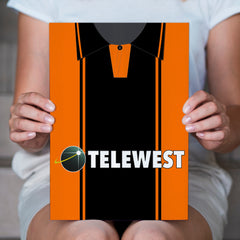 Dundee U Retro United - 2000 Home Shirt - A4 Personalised Metal Sign Plaque - Frame Options Available