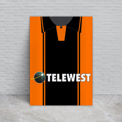 Dundee U Retro United - 2000 Home Shirt - A4 Personalised Metal Sign Plaque - Frame Options Available