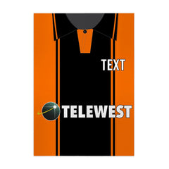 Dundee U Retro United - 2000 Home Shirt - A4 Personalised Metal Sign Plaque - Frame Options Available