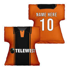 Dundee U Retro United - 2000 Home Shirt - Personalised Retro Shirt Cushion