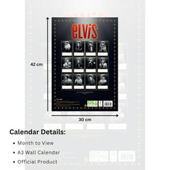 Elvis Presley A3 Calendar 2026