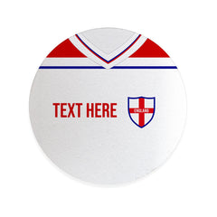 England 1982 Home Shirt - Personalised Drink Coaster - Square Or Circle
