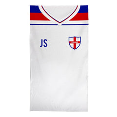 England - 1982 Home Shirt - Personalised Lightweight, Microfibre Retro Beach Towel - 150cm x 75cm