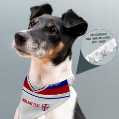 England 1982 Home Shirt - Personalised Pet Bandana - 4 Sizes