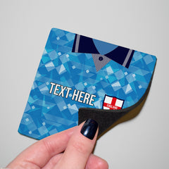 England 1990 3RD Shirt - Personalised Drink Coaster - Square Or Circle