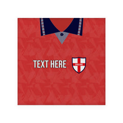 England 1990 Away Shirt - Personalised Drink Coaster - Square Or Circle