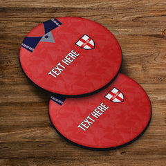 England 1990 Away Shirt - Personalised Drink Coaster - Square Or Circle