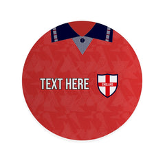 England 1990 Away Shirt - Personalised Drink Coaster - Square Or Circle