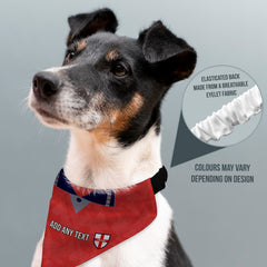 England 1990 Away Shirt - Personalised Pet Bandana - 4 Sizes