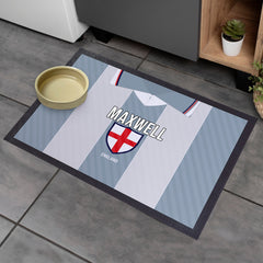 England 1996 Away Shirt - Personalised Retro Door Mat - 60cm x 40cm