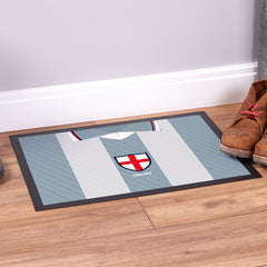 England 1996 Away Shirt - Personalised Retro Door Mat - 60cm x 40cm