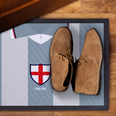 England 1996 Away Shirt - Personalised Retro Door Mat - 60cm x 40cm