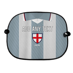 England 1996 Away Shirt - Personalised Retro Football Car Sun Shade - Set of 2