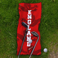 England 4 Red Lions - Euro's - Golf Towel