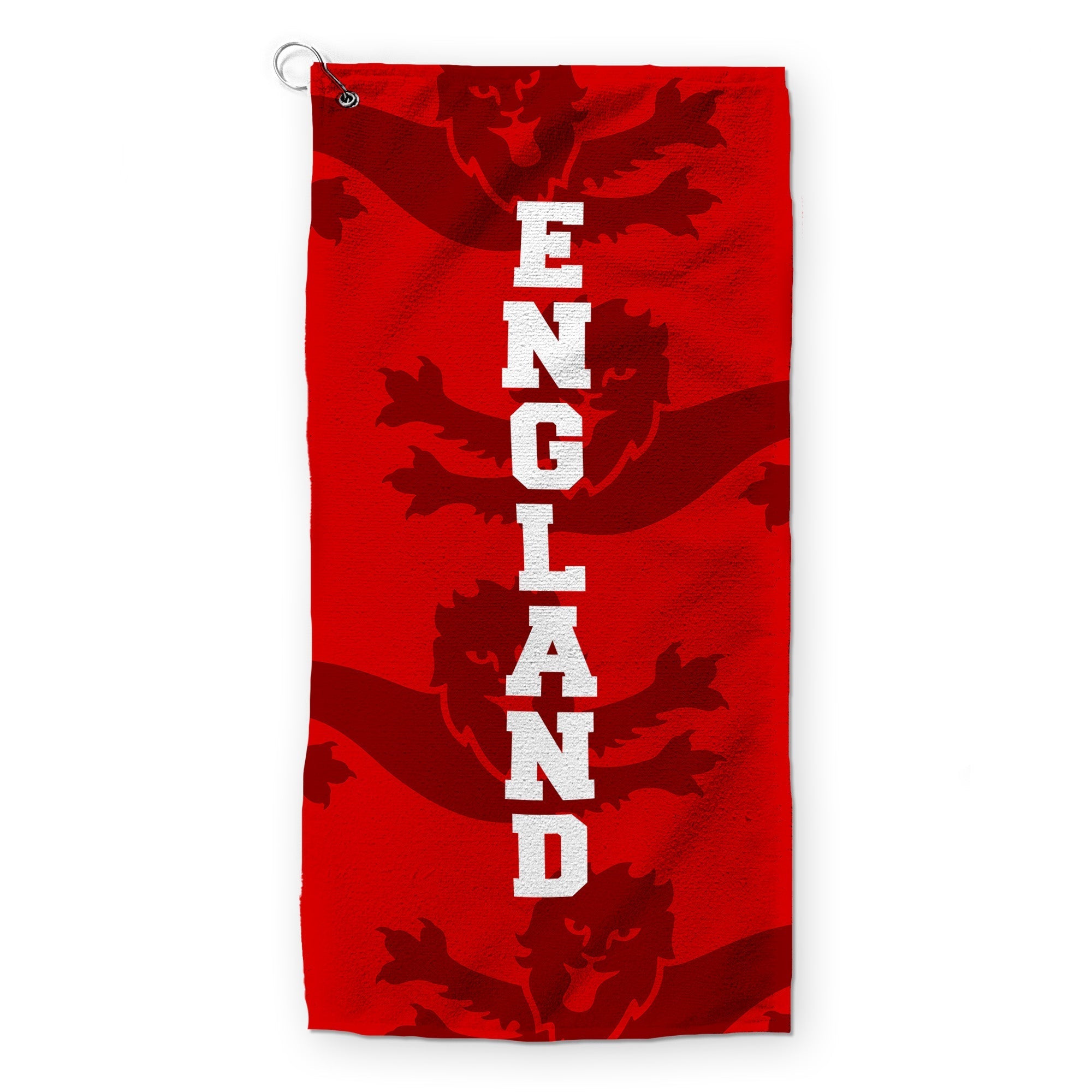 England 4 Red Lions - Euro's - Golf Towel