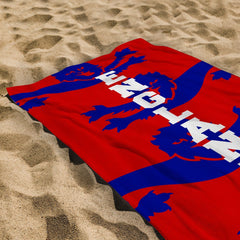 England Blue Lions - Euro's - Retro Beach Towel - 150cm x 75cm