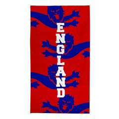 England Blue Lions - Euro's - Retro Beach Towel - 150cm x 75cm