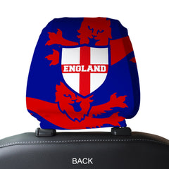 England Crest - Pack of 2 Car Seat Headrest Covers