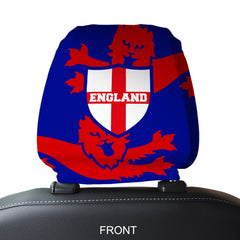 England Crest - Pack of 2 Car Seat Headrest Covers