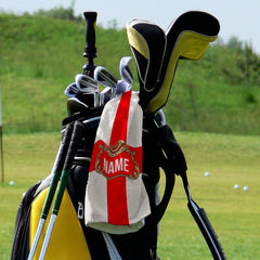 England Flag - Personalised Lightweight, Microfibre Beer Label Golf Towel