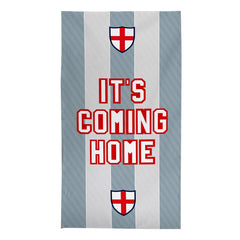 England Grey Stripe - Euro's - Retro Beach Towel - 150cm x 75cm