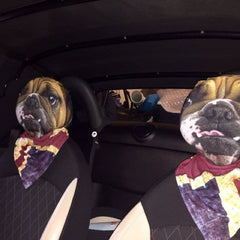 England Lion - Pack of 2 Car Seat Headrest Covers