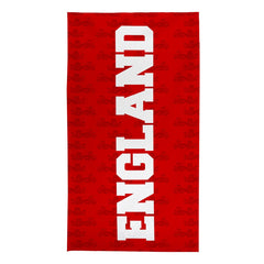 England Lion Repeat - Euro's - Retro Beach Towel - 150cm x 75cm