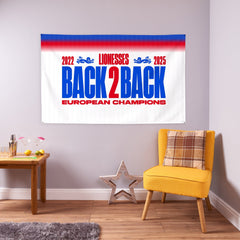 England Lionesses - Back 2 Back Champions - Banner - 3 Sizes