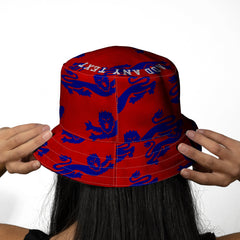 England Lions All Over - Red Bucket Hat