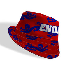 England Lions All Over - Red Bucket Hat