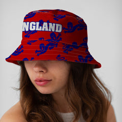 England Lions All Over - Red Bucket Hat