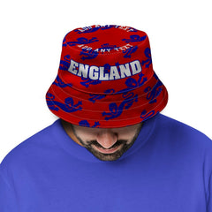 England Lions All Over - Red Bucket Hat