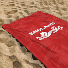 England Red - Euro's - Retro Beach Towel - 150cm x 75cm