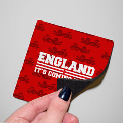 England Red Lion Pattern - Drinks Coaster - Square Or Circle