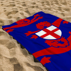 England Red Lions - Euro's - Retro Beach Towel - 150cm x 75cm