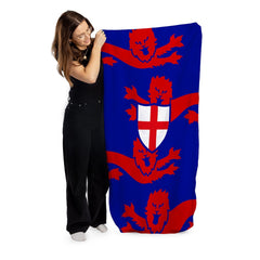 England Red Lions - Euro's - Retro Beach Towel - 150cm x 75cm