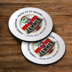 England Rugby League Jammer - Coaster - Circle or Square